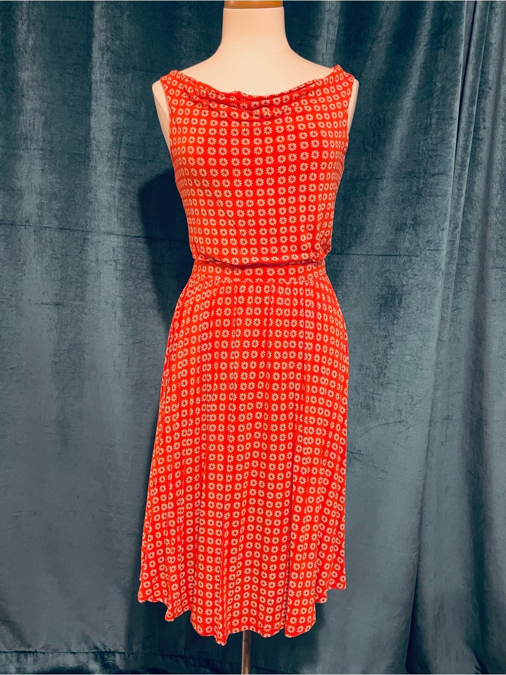 Maeve by Anthropologie "Brianne" Midi Dress Daisy Pattern